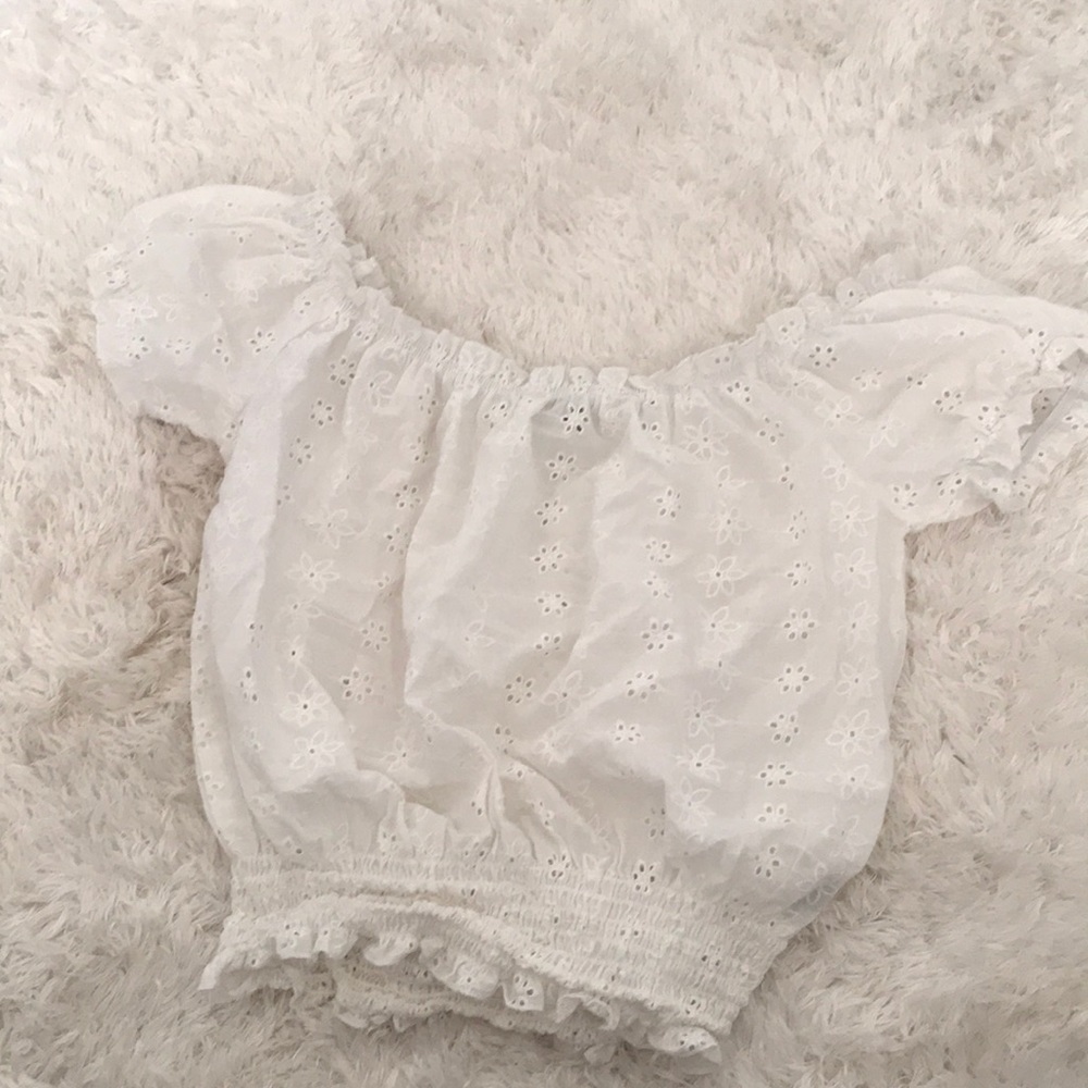 Fashion nova off the shoulder white top